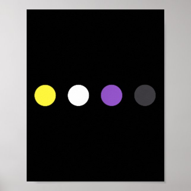 Dots Subtle Nonbinary Flag Enby Pride Trans Lgbtq  Poster (Vorne)