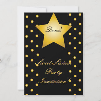 Dots und Star 16 . Geburtstag Einladung - individu
