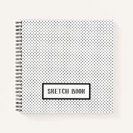 Dots White Black Polka Dot Sketch Notizbuch