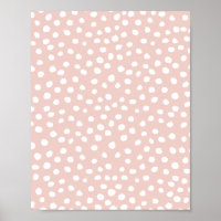 Dots Wild Animal Print Blush Pink und White Spots