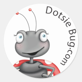 Dotsie Bug.com Runder Aufkleber