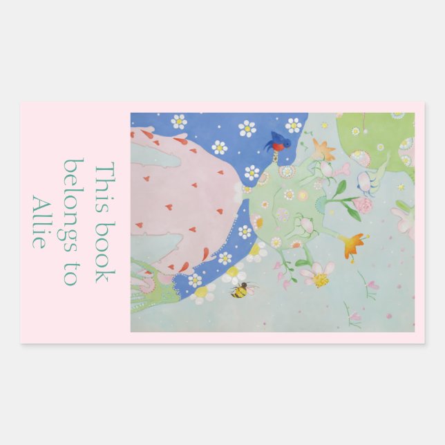 Dotsie-Tochter-Buchzeichen Rechteckiger Aufkleber (Vorderseite)