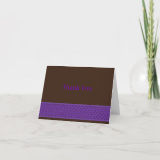 DotStrip Notecard-Violet/Braun Dankeskarte