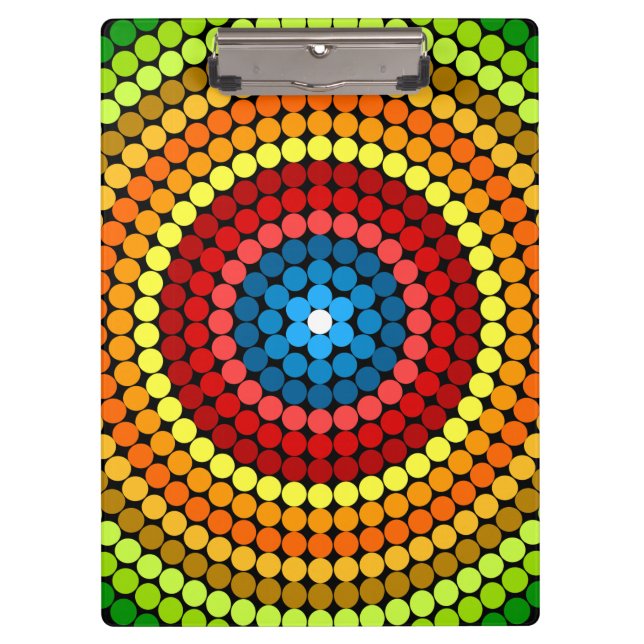 Dotted Abstrakt Mandala Art Design-65904 Klemmbrett (Vorderseite)