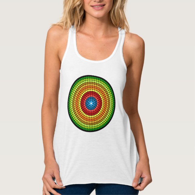 Dotted Abstrakt Mandala Art Design-65904 Tank Top (Vorderseite)