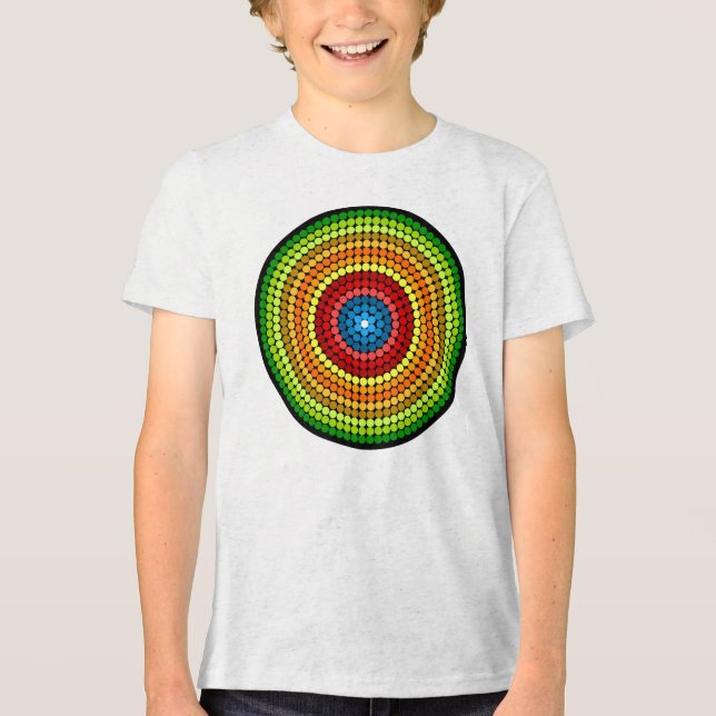 Dotted Abstrakt Mandala Art Design-65904 Tri-Blend Shirt (Vorderseite)
