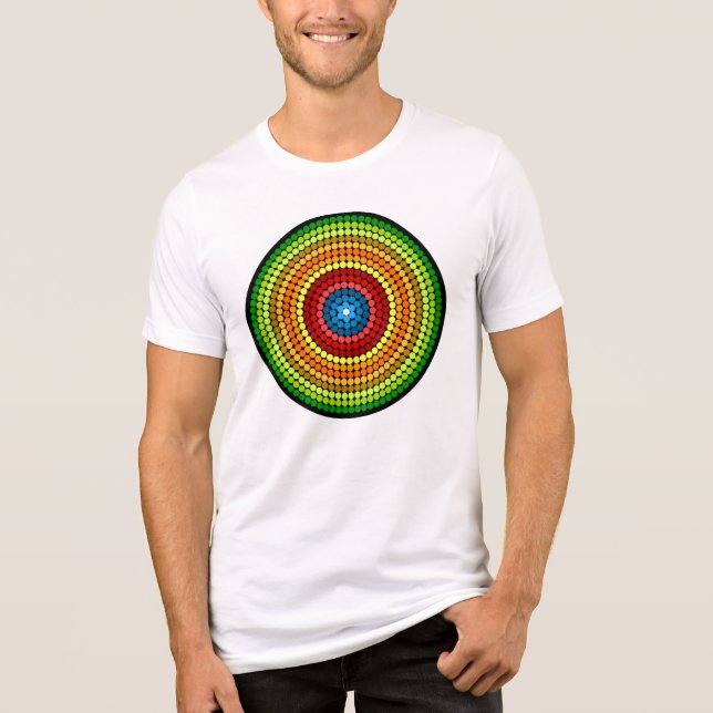 Dotted Abstrakt Mandala Art Design-65904 Tri-Blend Shirt (Vorderseite)
