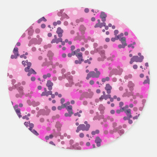 Dotted-Camouflage Runder Aufkleber