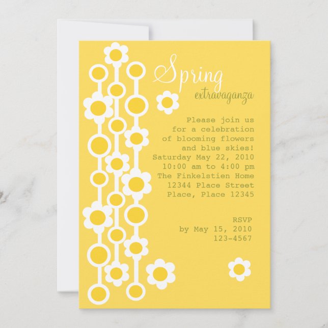 Dotted Daisies No.1 Einladung (Vorderseite)