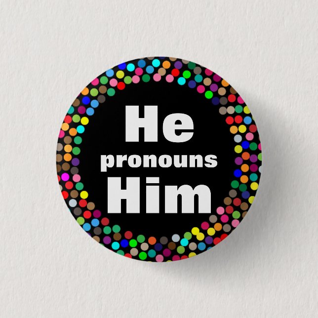 Dotted Er Ihm Pronouns Button (Vorderseite)