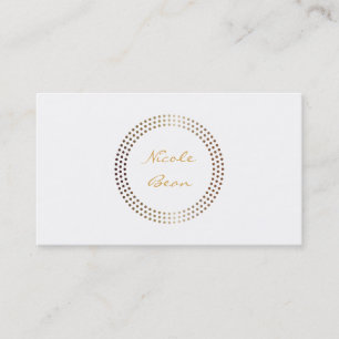 Dotted Gold Circles Moderne Dots Business Card Visitenkarte
