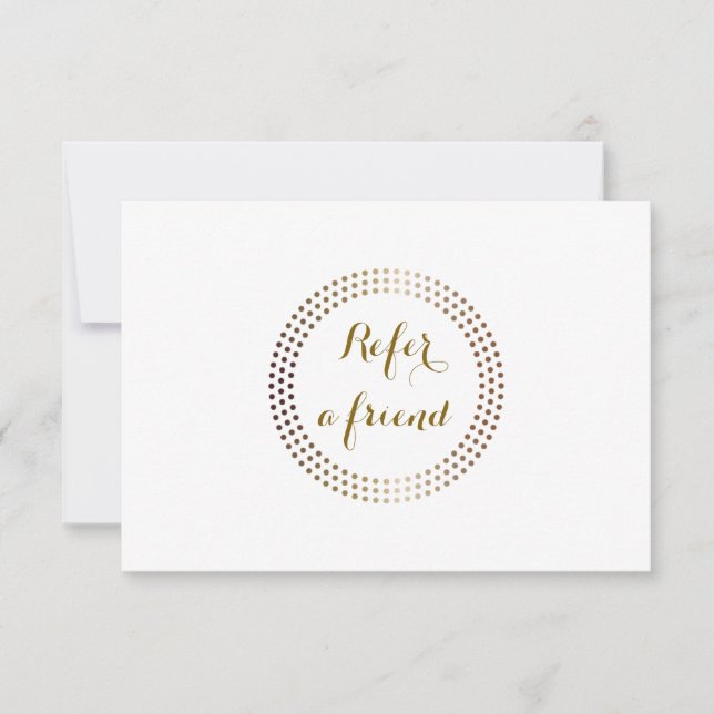 Dotted Gold Circles Moderne Dots Reference Card (Vorderseite)