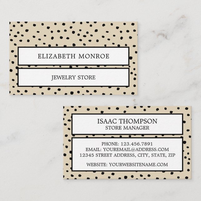 Dotted Jeweler Visitenkarte (Vorne/Hinten)
