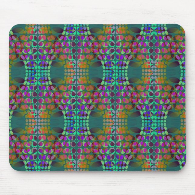Dotted Orgeordnete Chaos Wallpaper farbig + Ihre I Mousepad (Vorne)