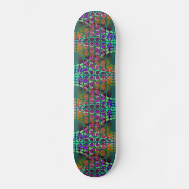 Dotted Orgeordnete Chaos Wallpaper farbig + Ihre I Skateboard (Vorderseite)