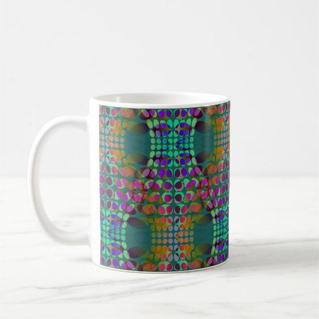 Dotted Orgeordnete Chaos Wallpaper farbig + Ihre I Tasse (Links)