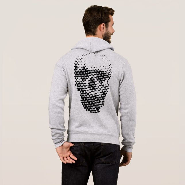 Dotted Skull Hoodie (Schwarz voll)