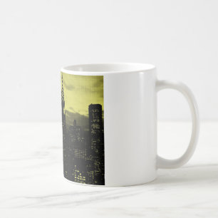 Dotted Yellow Black New York City Kaffeetasse