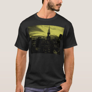 Dotted Yellow Black New York City T-Shirt