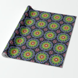 Dotter Mandala Retro Hippie Dots Geschenkpapier