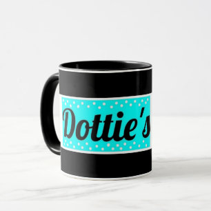 Dottie's Store-Logo-Kaffee-Tasse (schwarz/blau/wei Tasse