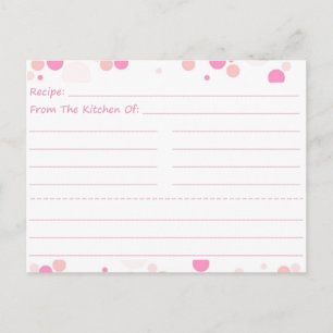 Dotty Blank Recipe Cards Postkarte