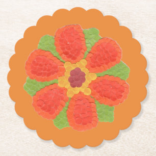 Dotty Blume skallopiert Untersetzer