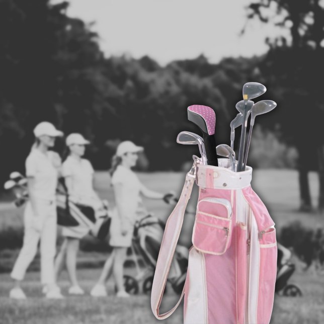 Dotty Delight Pink Golf Headcover (Dotty Delight Pink Golf Head Cover)