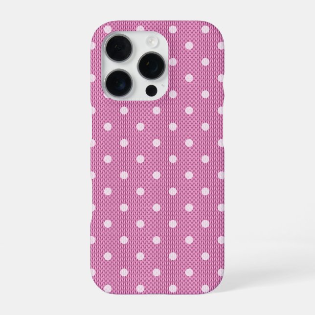 Dotty Delight Pink iPhone Hülle (Rückseite)