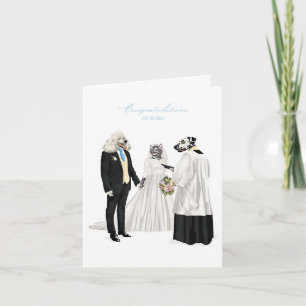 Dotty Dog Hochzeitszeremonie Hochzeit Karte