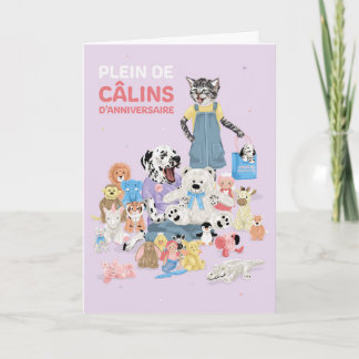 Dotty Dog Jouet en peluche câlins Anniversaire Karte