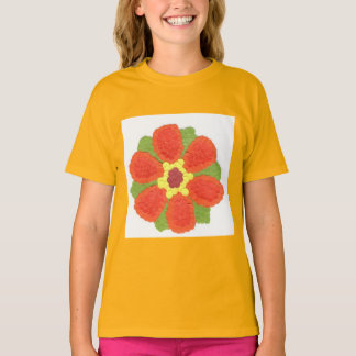 Dotty Flower Girl's Ringer-T - Shirt