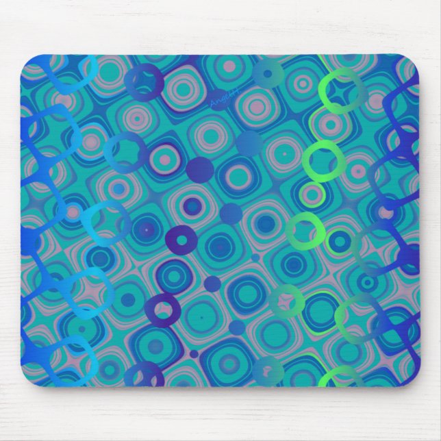 Dotty Hübsch Blue 1 AH2009 Mousepad (Vorne)