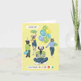 Dotty Hund Telefon besessen Geburtstag Karte