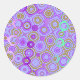 Dotty Lila 1 Classic Round Sticker AH2010