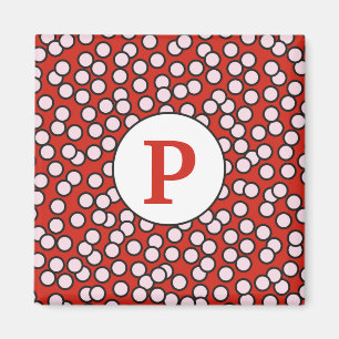 Dotty Monogramm-Muster Magnet