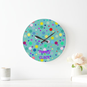 Dotty Name Clock Große Wanduhr