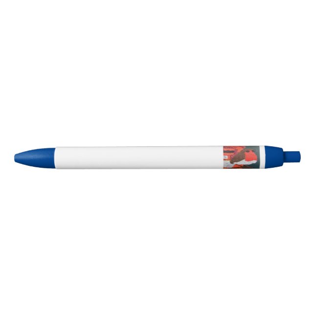 Dotty Robin Blue Trim Pen Kugelschreiber (Vorderseite)