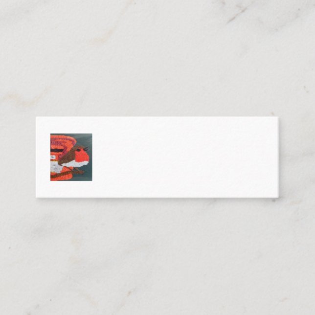 Dotty Robin Mini Business Card Visitenkarte (Vorderseite)