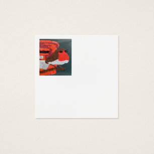 Dotty Robin Square Business Card