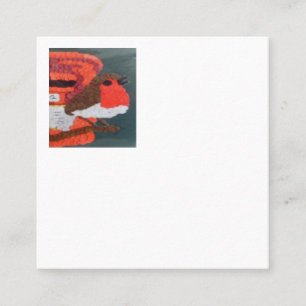 Dotty Robin Square Business Card Quadratische Visitenkarte
