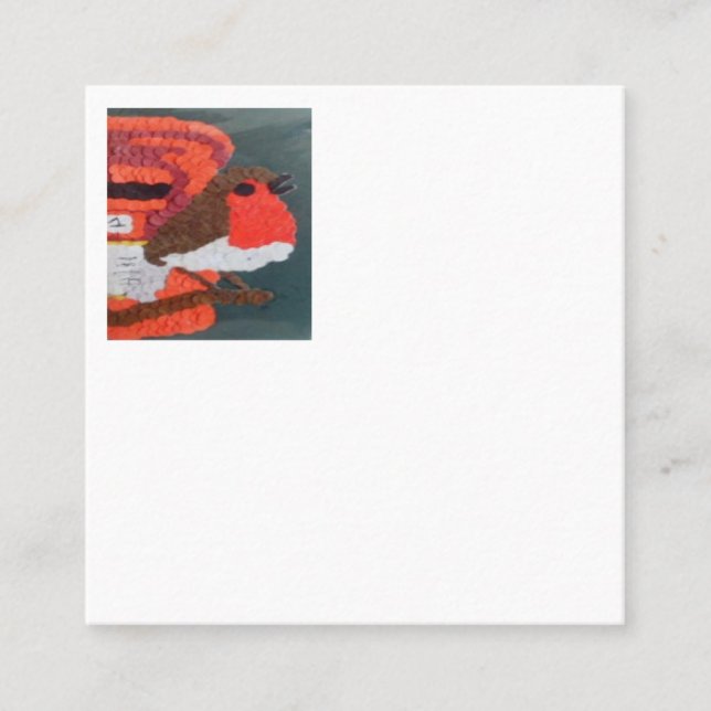 Dotty Robin Square Discount Card Rabattkarte (Vorderseite)