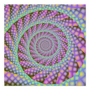 Dotty Spiral Zazzle Perfect Poster