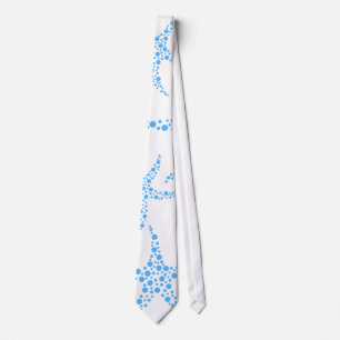 Dotty Starfish-Muster in Blauem und in weißem Krawatte