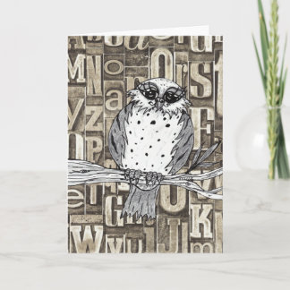Dotty the Owl 1 Grußkarte Karte