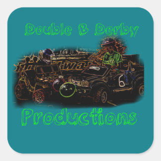 Double B Derby Productions Quadratischer Aufkleber