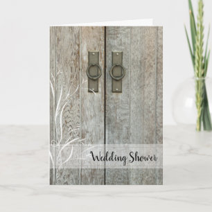 Double Barn Door Country Wedding Shower Einladung