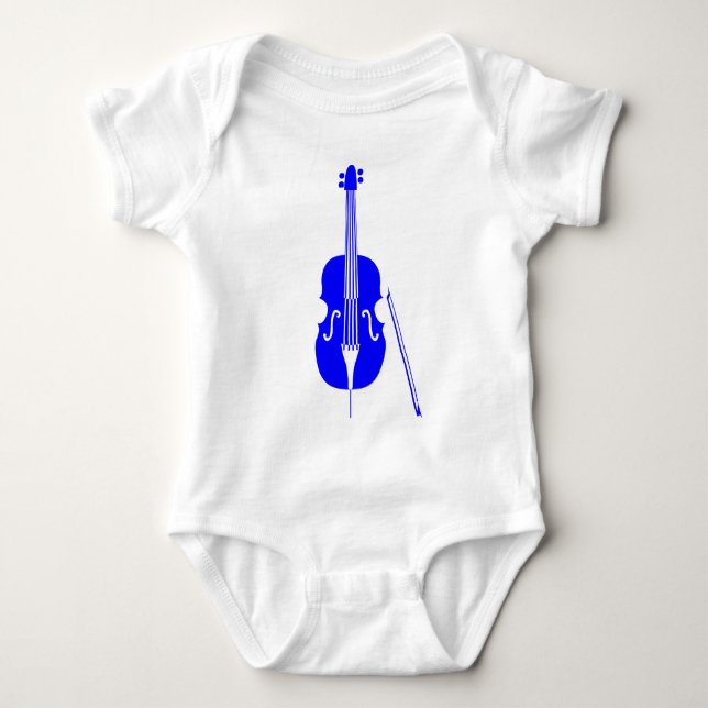 Double Bass - Blau Baby Strampler (Vorderseite)