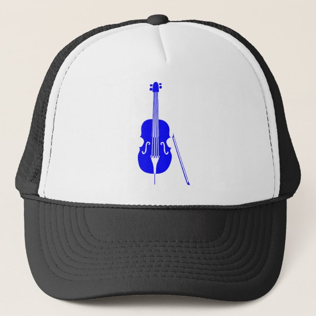Double Bass - Blau Truckerkappe (Vorderseite)