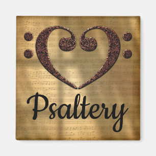 Double Bass Clef Herzpsalterie Magnet